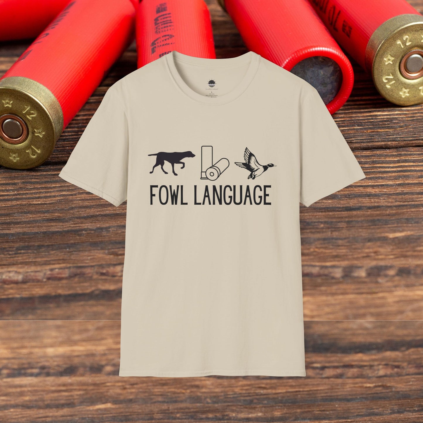 Fowl Language Dog, Shotgun Shell, Duck Hunting Men’s Graphic Tee