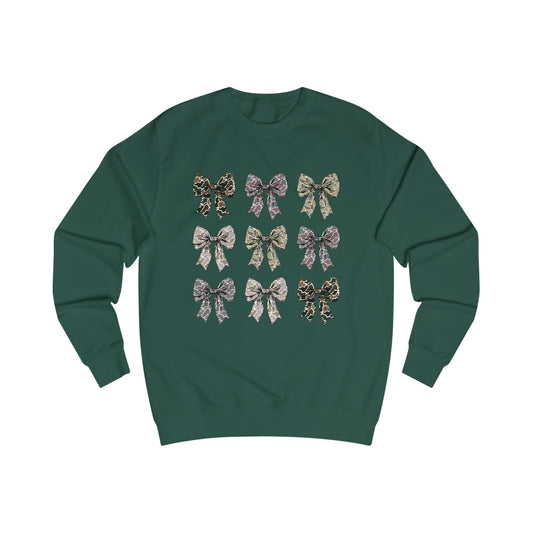 Old Camo Bow Coquette Crewneck Sweatshirt