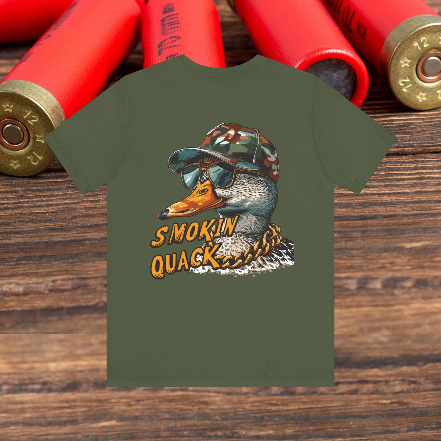 Duck Hunting “Smoking Quack” Men's Bella Canvas Short Sleeve Tee