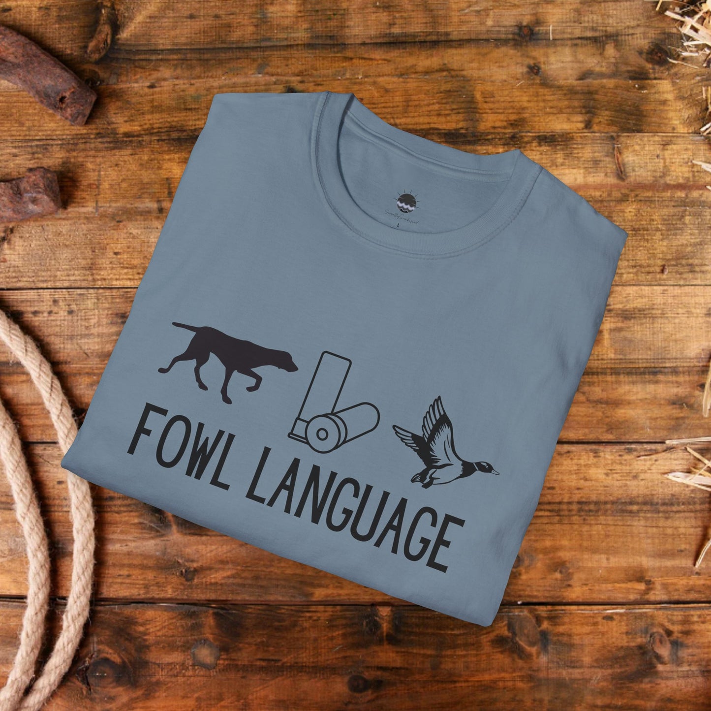 Fowl Language Dog, Shotgun Shell, Duck Hunting Men’s Graphic Tee