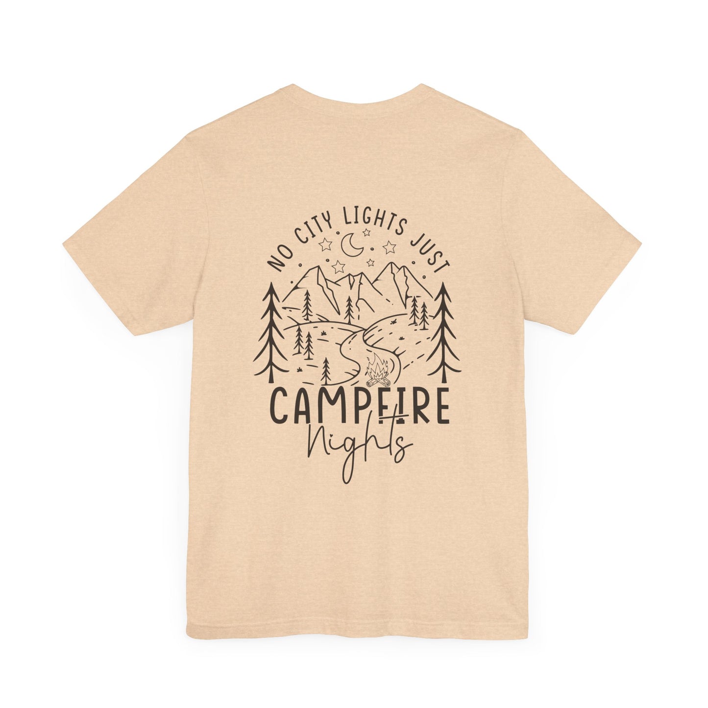 No City Lights, Just Campfire Nights Unisex Graphic Tee