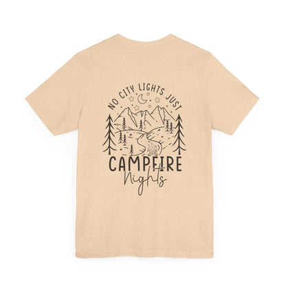 No City Lights, Just Campfire Nights Unisex Graphic Tee