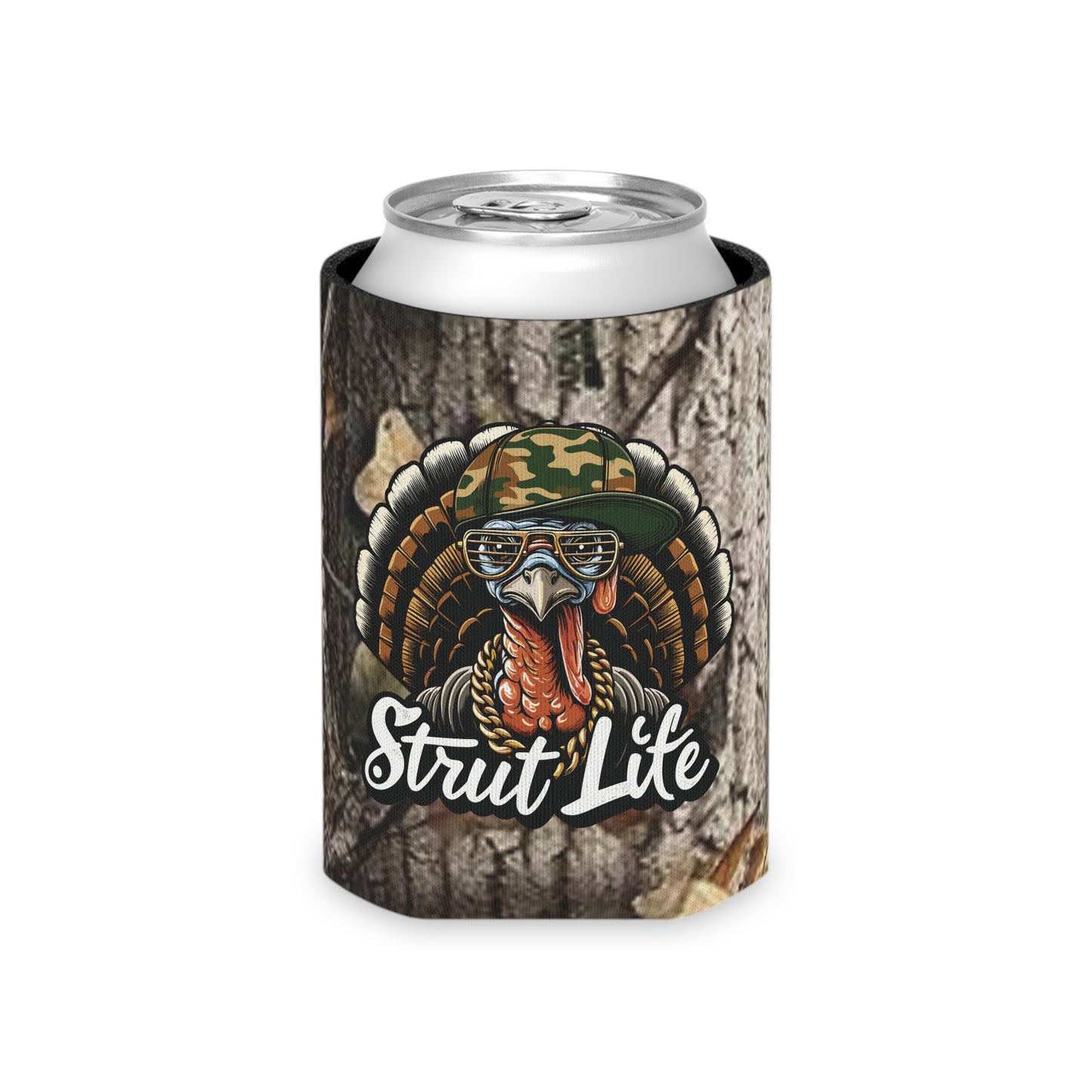 Strut Life "Cool" Turkey Hunting Camouflage Regular or Slim Can Koozie