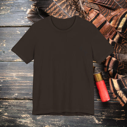 Turkey in Camo Hat and Gold Chain Strut Life Men's Bella Canvas Short Sleeve Tee