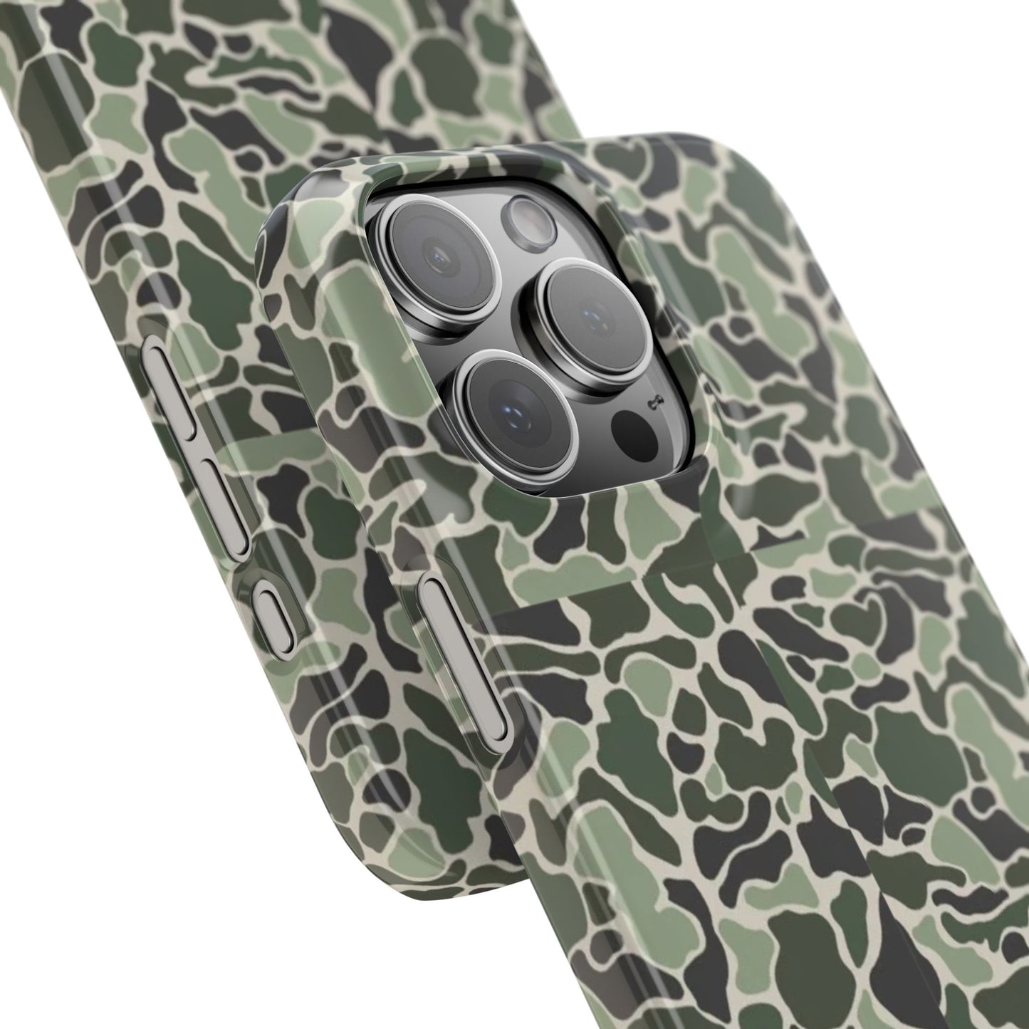 Green Old Skool Camo Slim IPhone Cases