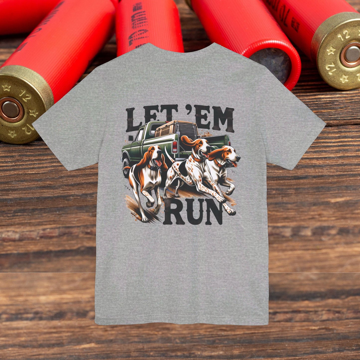 Let ‘Em Run Dog Hunting Men's Bella-Canvas Short Sleeve Tee