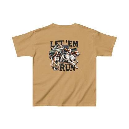 Let Em Run Dog Hunting Gildan Youth Short Sleeve Tee