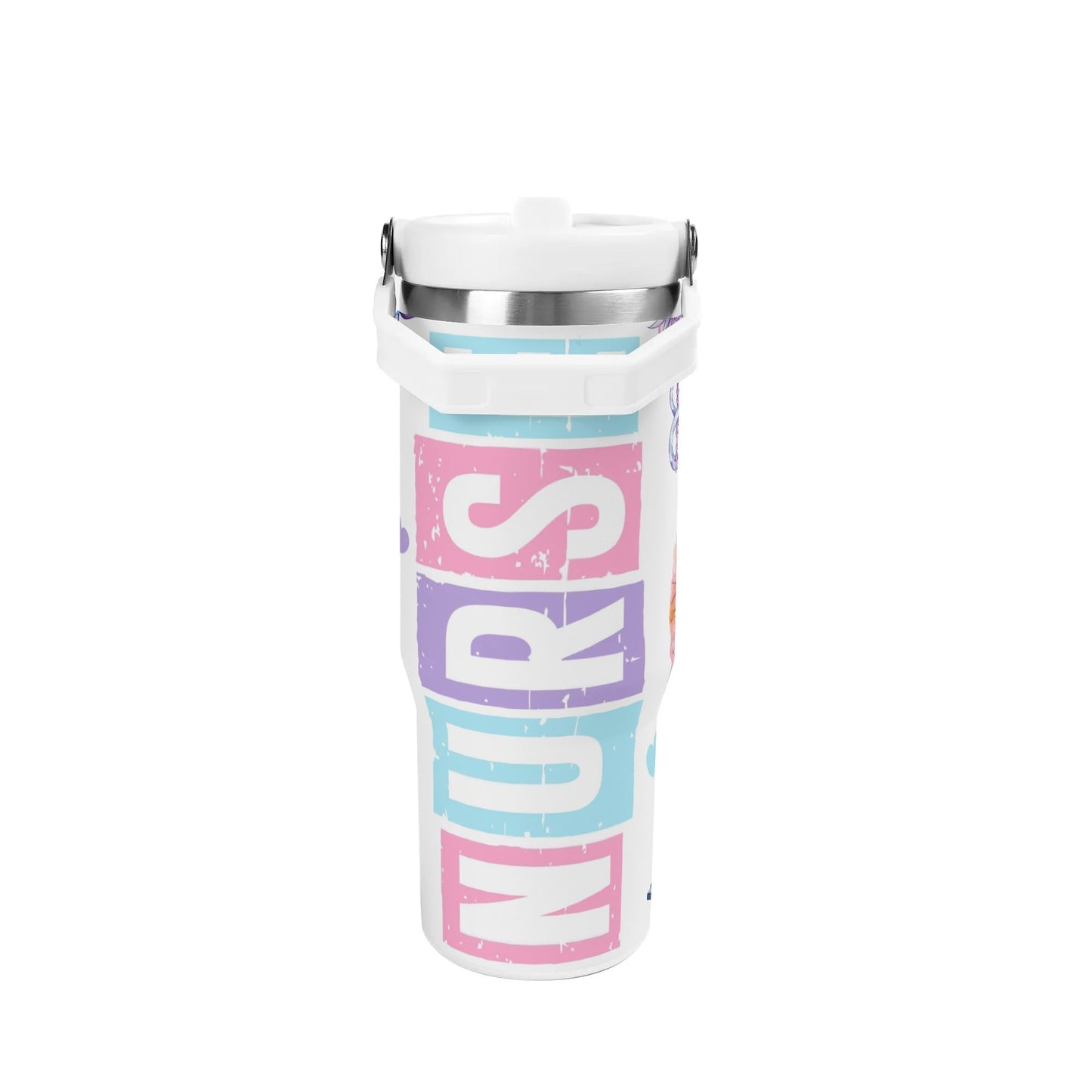 Nurse Pastel 30oz Stainless Steel Swing Top Tumbler