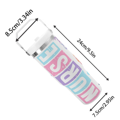 Nurse Pastel 30oz Stainless Steel Swing Top Tumbler