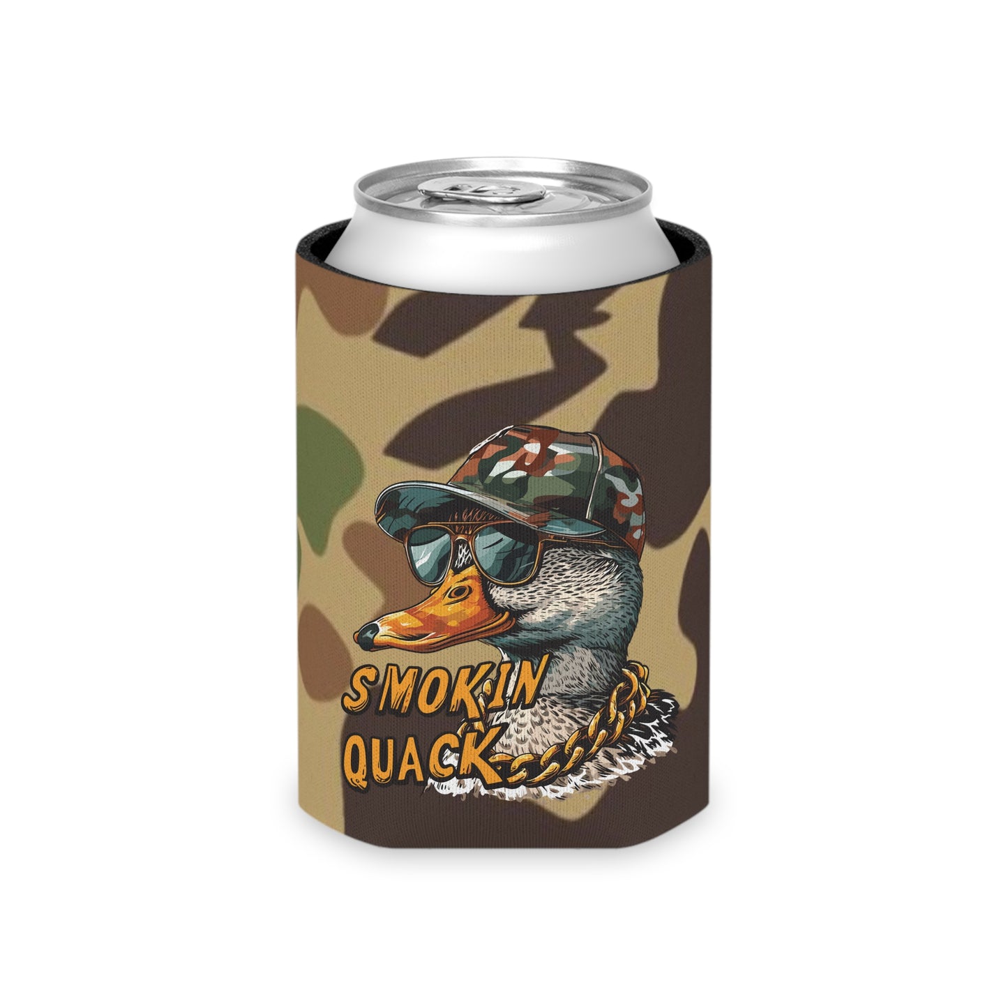 Smokin’ Quack Duck Camo Regular or Slim Can Koozie