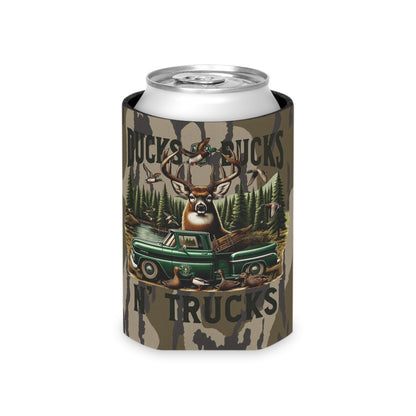 Ducks, Bucks & Trucks Bottomland Camo Can Koozie