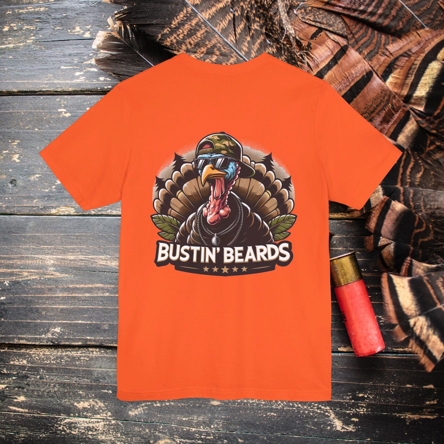 Busting Beards Turkey Hunting Men's Bella Canvas Short Sleeve Tee