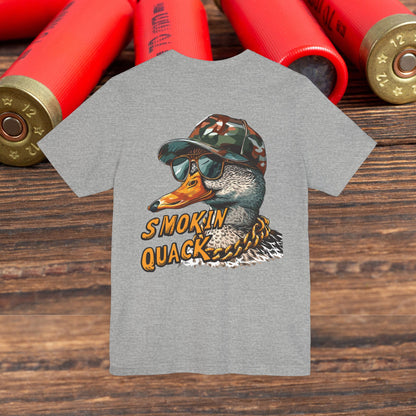 Duck Hunting “Smoking Quack” Men's Bella Canvas Short Sleeve Tee