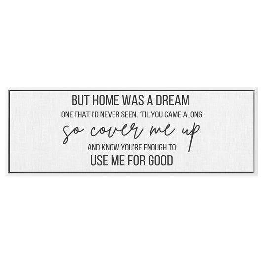 "Cover Me Up" Morgan Wallen Lyrics Framed Canvas Sign