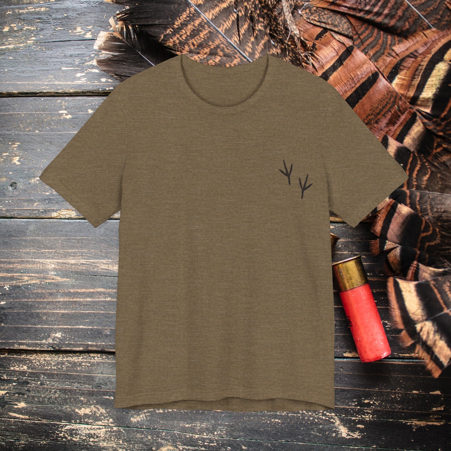 Turkey in Camo Hat and Gold Chain Strut Life Men's Bella Canvas Short Sleeve Tee