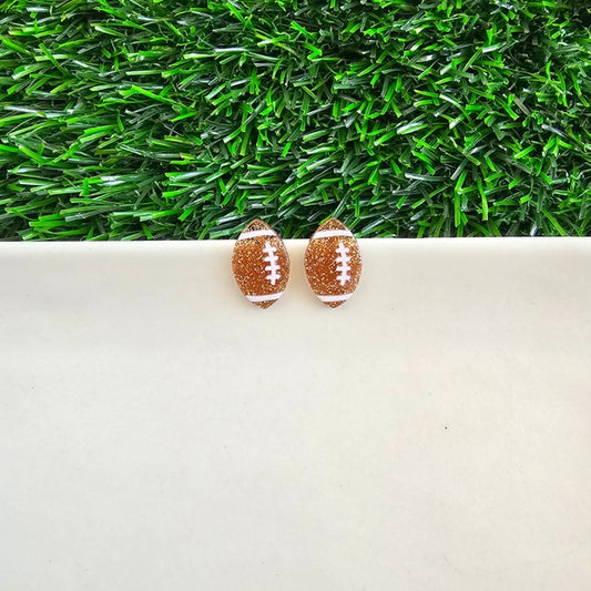 Glitter Football Stud Earrings