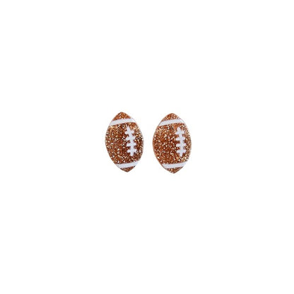 Glitter Football Stud Earrings