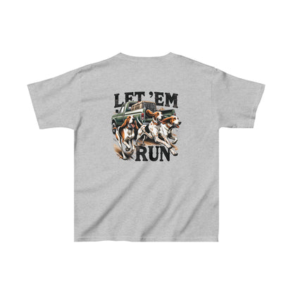 Let Em Run Dog Hunting Gildan Youth Short Sleeve Tee