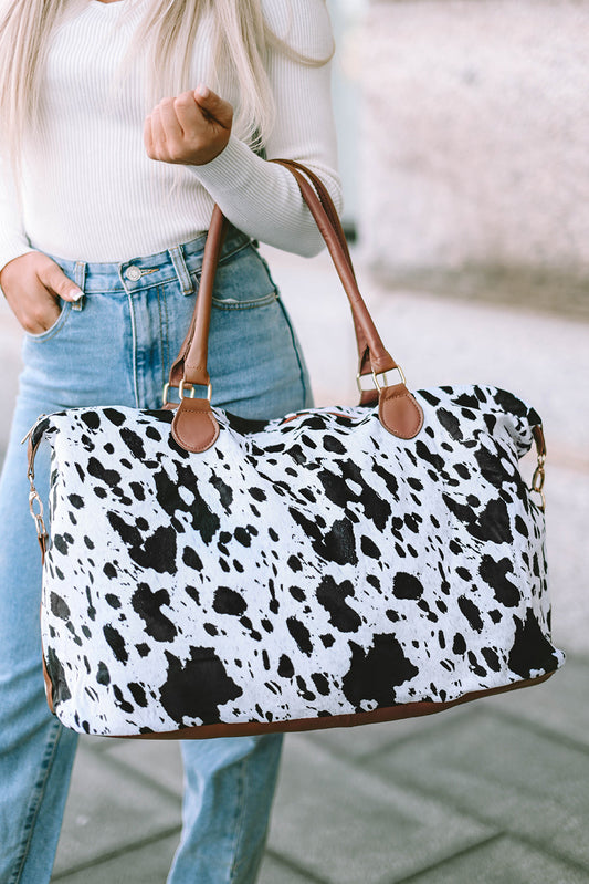 Gabrielle Cow Printed Tote Bag