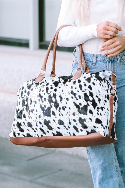 Gabrielle Cow Printed Tote Bag