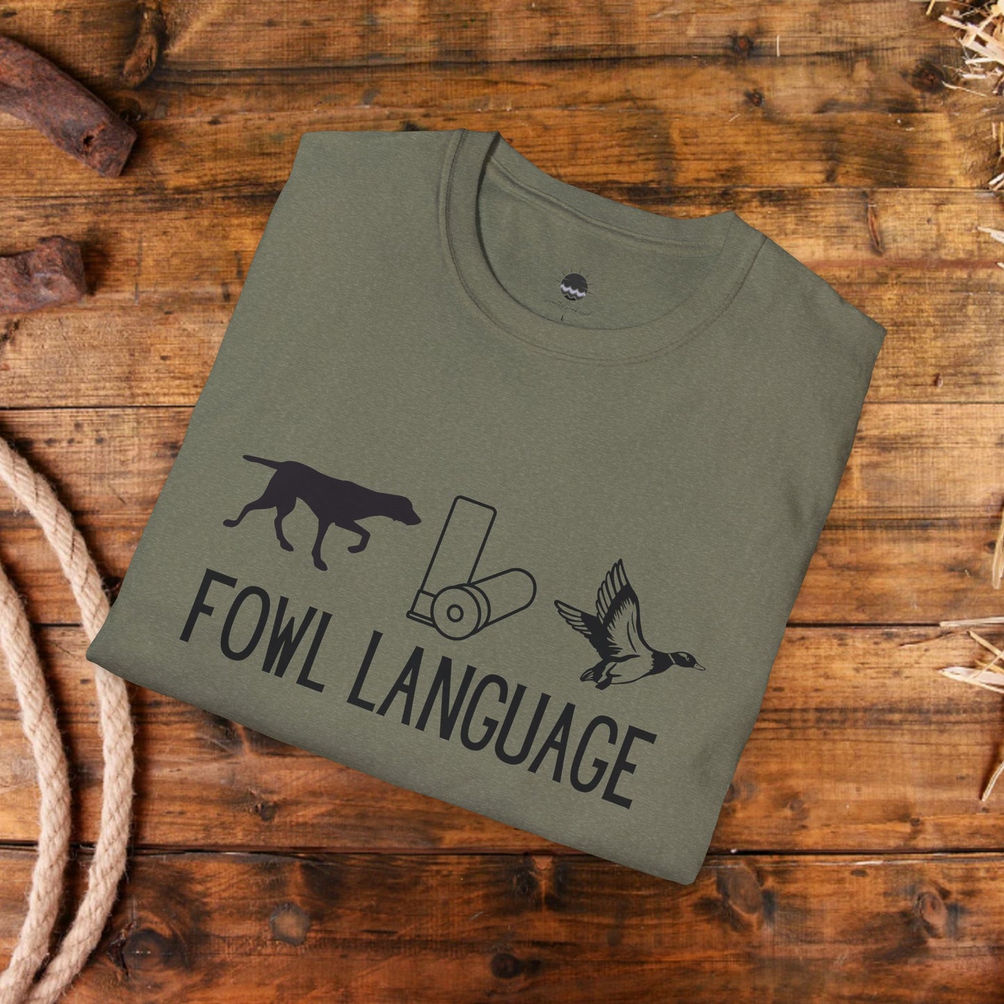 Fowl Language Dog, Shotgun Shell, Duck Hunting Men’s Graphic Tee