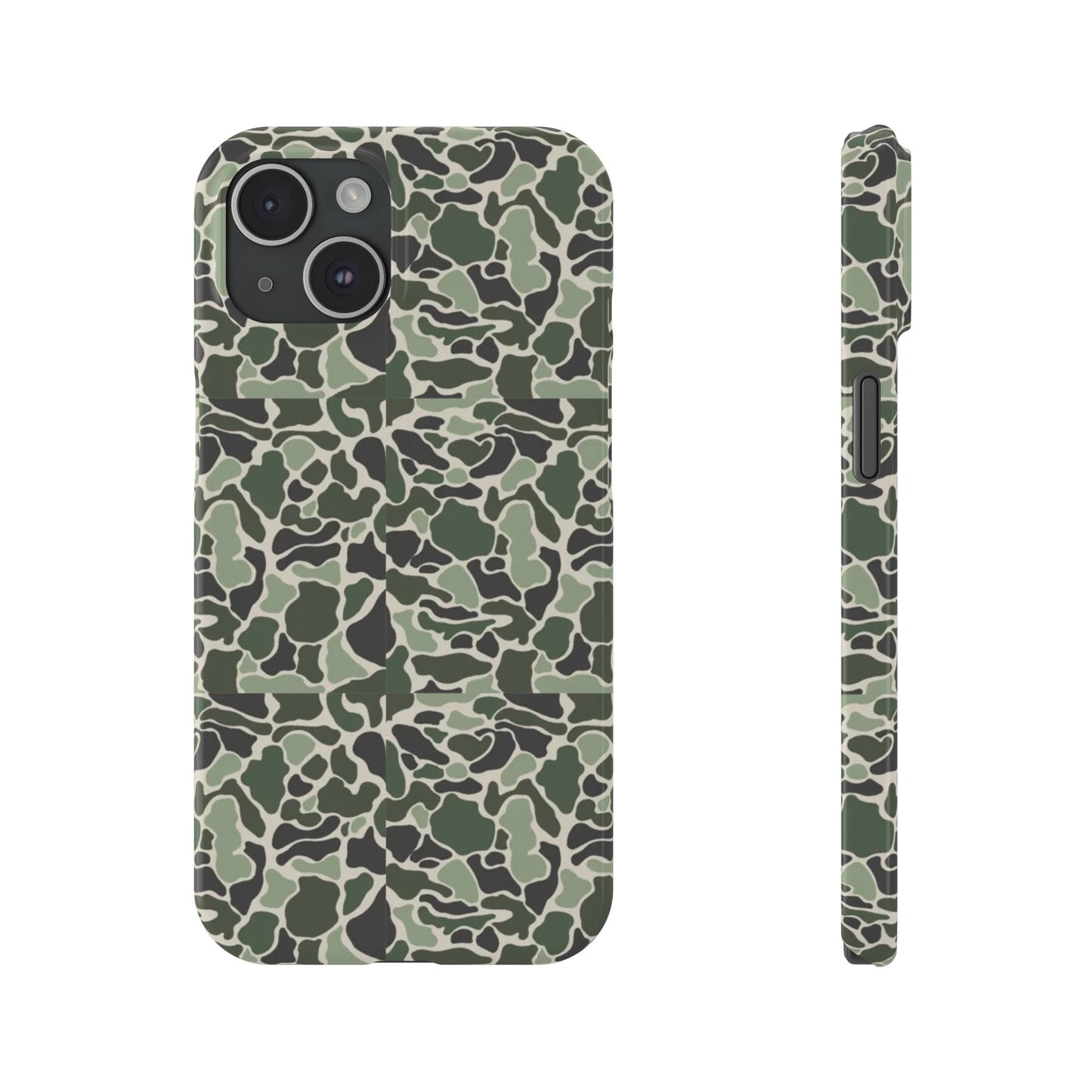 Green Old Skool Camo Slim IPhone Cases