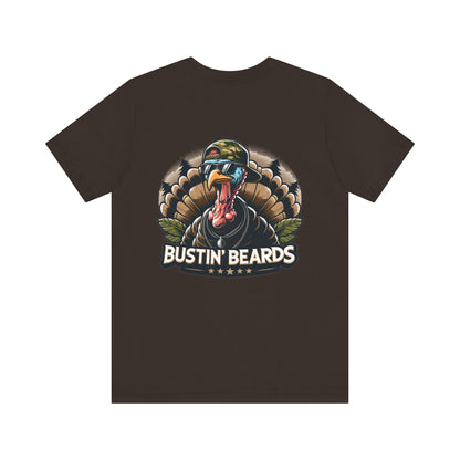 Busting Beards Turkey Hunting Men's Bella Canvas Short Sleeve Tee