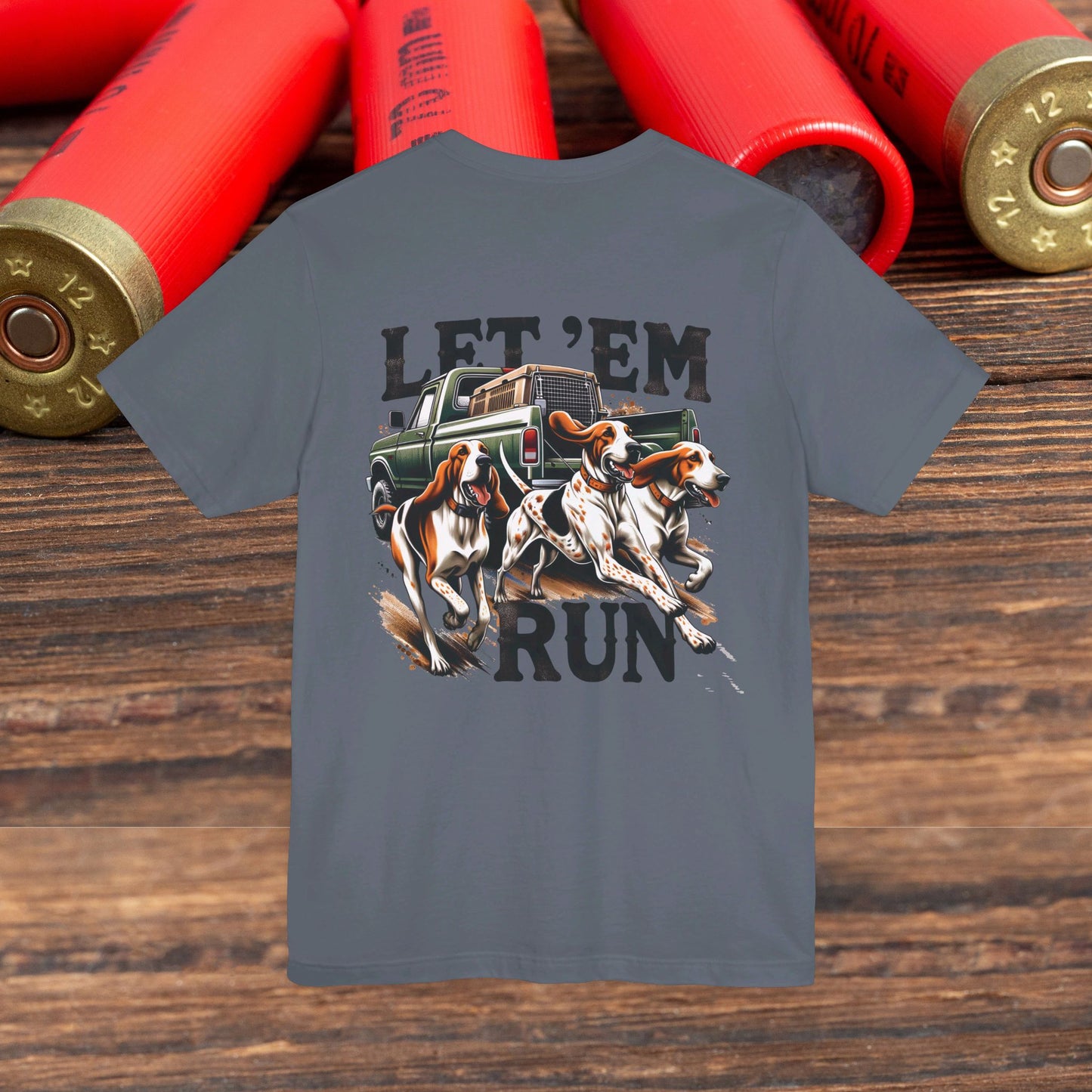 Let ‘Em Run Dog Hunting Men's Bella-Canvas Short Sleeve Tee