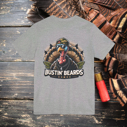 Busting Beards Turkey Hunting Men's Bella Canvas Short Sleeve Tee