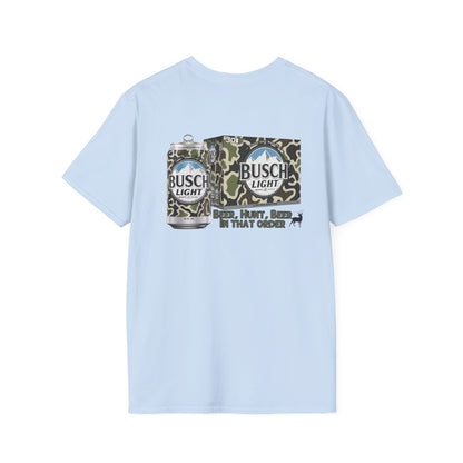 Busch Light Camouflage Beer & Deer Softstyle Graphic T-Shirt