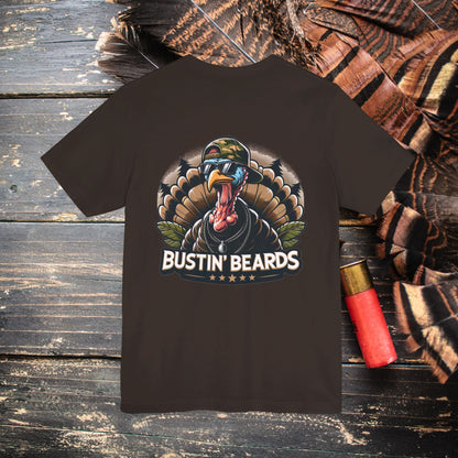 Busting Beards Turkey Hunting Men's Bella Canvas Short Sleeve Tee