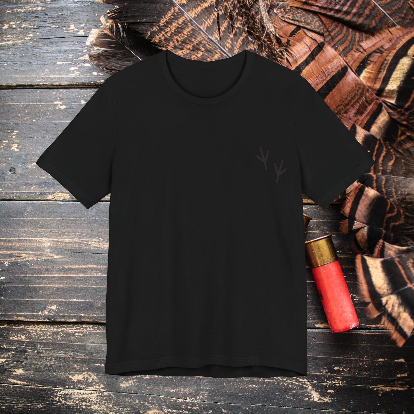 Turkey in Camo Hat and Gold Chain Strut Life Men's Bella Canvas Short Sleeve Tee