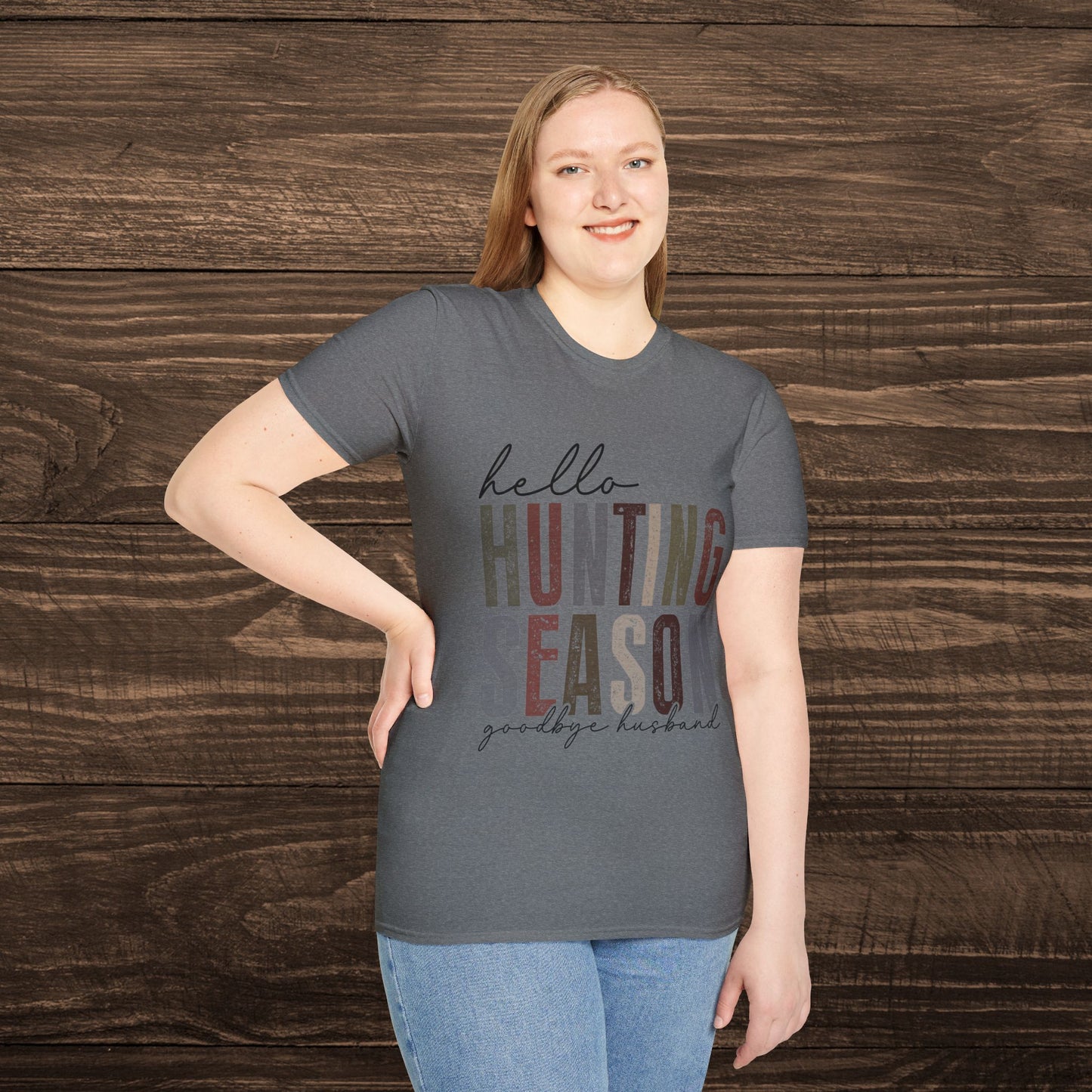 Hello Hunting Season, Goodbye Husband Women’s Graphic Tee