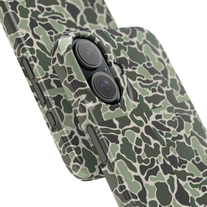 Green Old Skool Camo Slim IPhone Cases