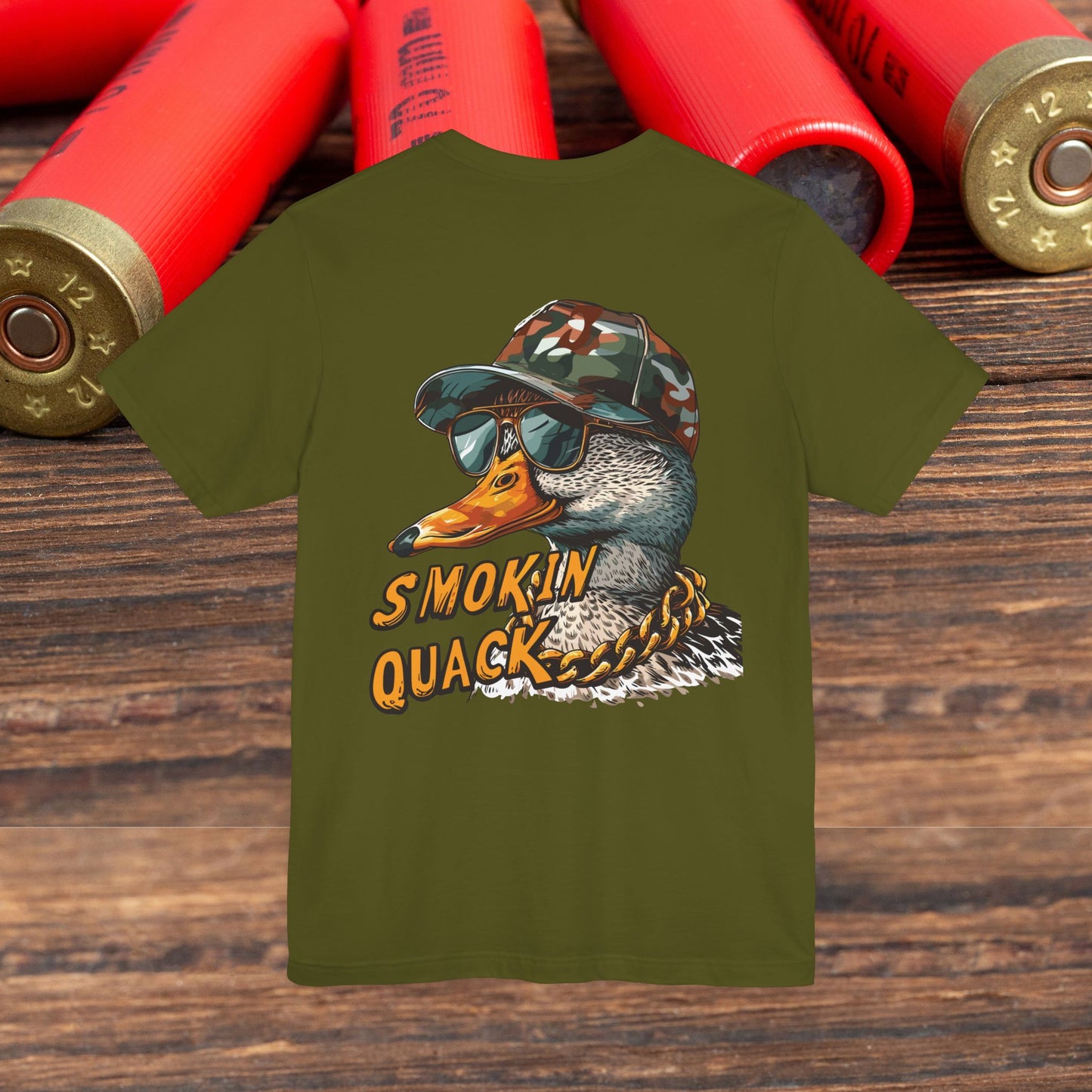 Duck Hunting “Smoking Quack” Men's Bella Canvas Short Sleeve Tee