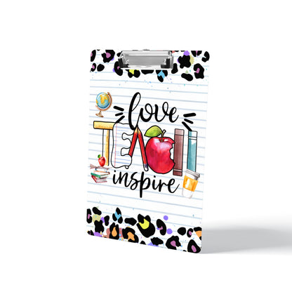 Teach, Love, Inspire Notebook Paper Clipboard