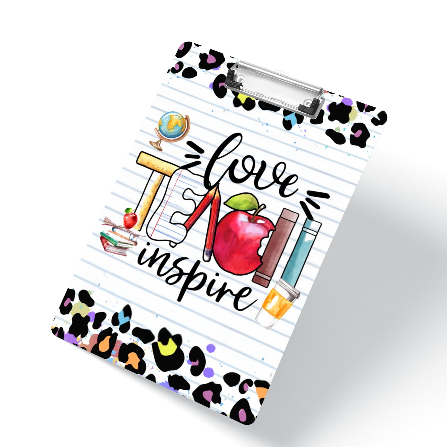 Teach, Love, Inspire Notebook Paper Clipboard