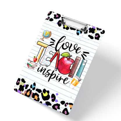 Teach, Love, Inspire Notebook Paper Clipboard