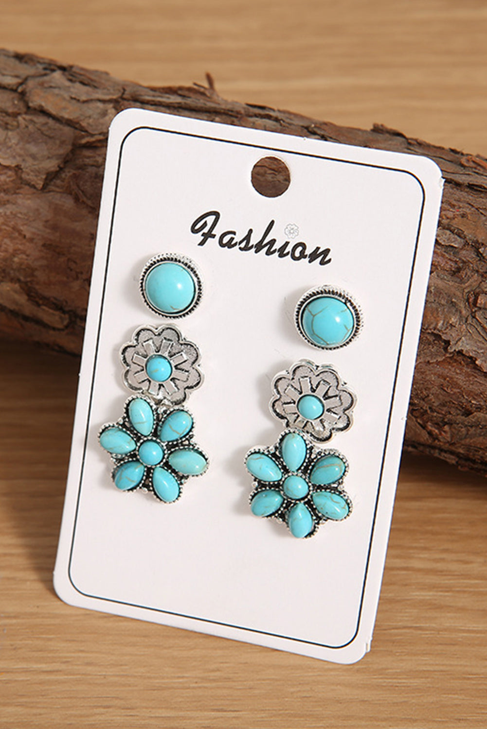 3 Piece Set Western Stud Earrings