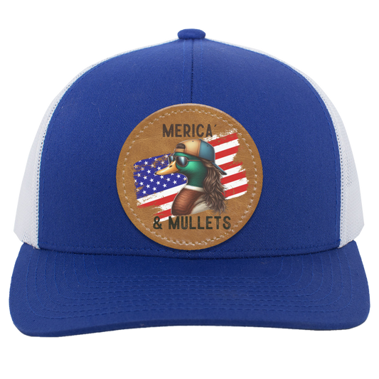 Merica' & Mullets Duck Flag Men's Trucker Snap-Back  Hat