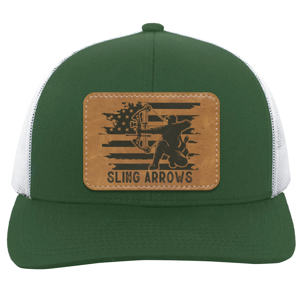 Sling Arrows Bow Hunting Men's Mesh Trucker Snap- Back Hat