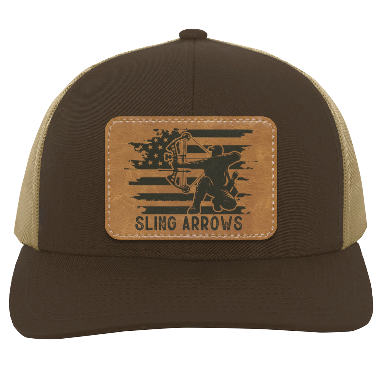 Sling Arrows Bow Hunting Men's Mesh Trucker Snap- Back Hat