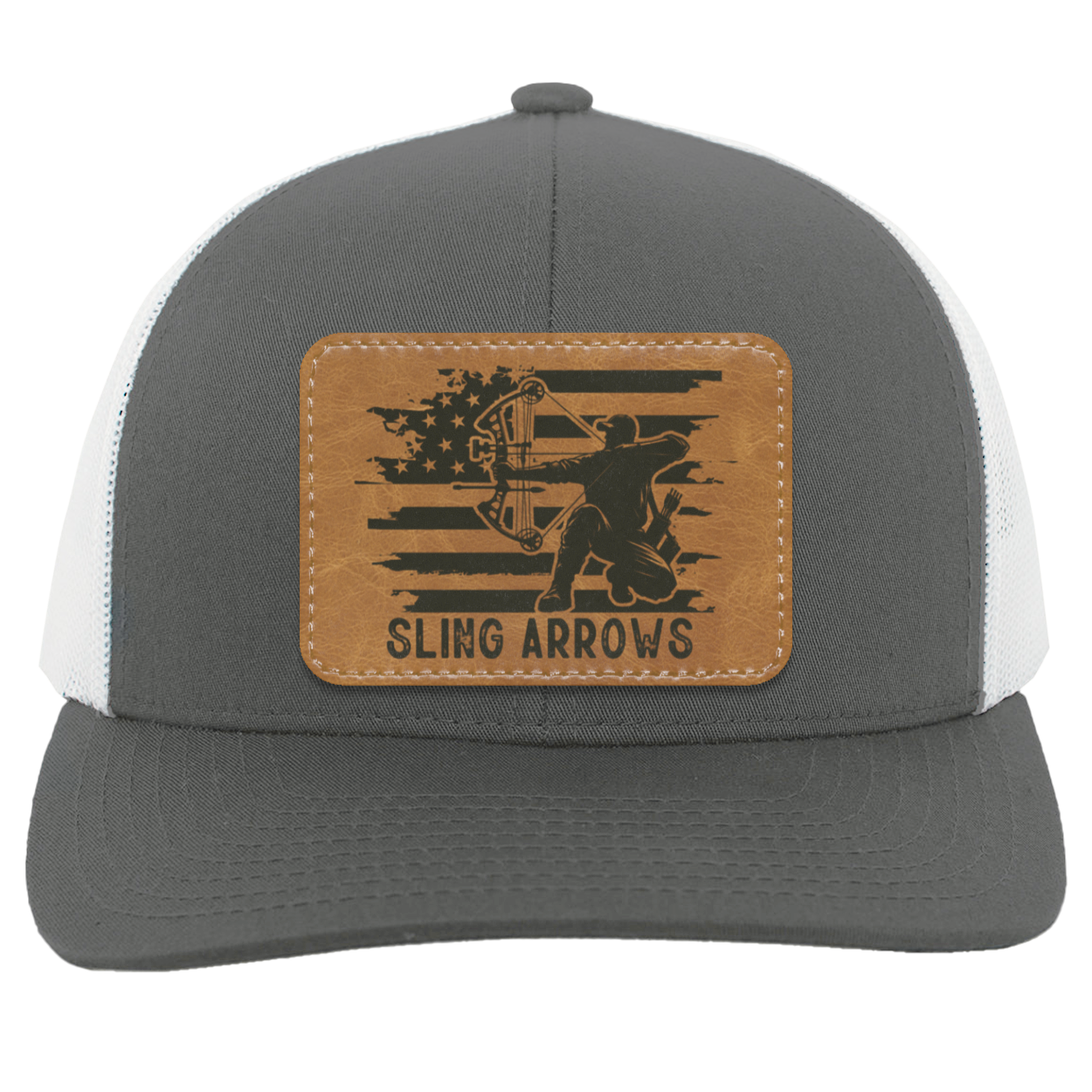 Sling Arrows Bow Hunting Men's Mesh Trucker Snap- Back Hat