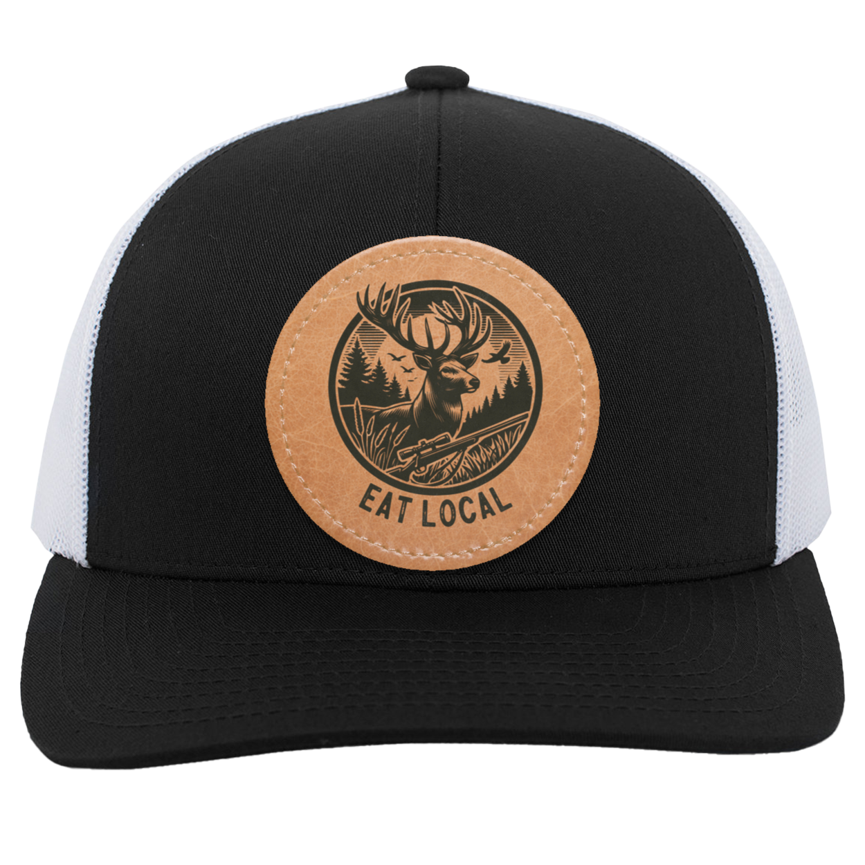 Eat Local Deer Hunting Men's Mesh Trucker Snap-Back Hat