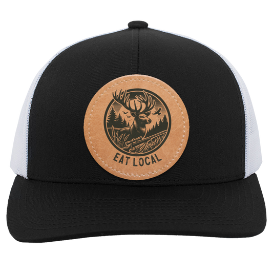 Eat Local Deer Hunting Men's Mesh Trucker Snap-Back Hat