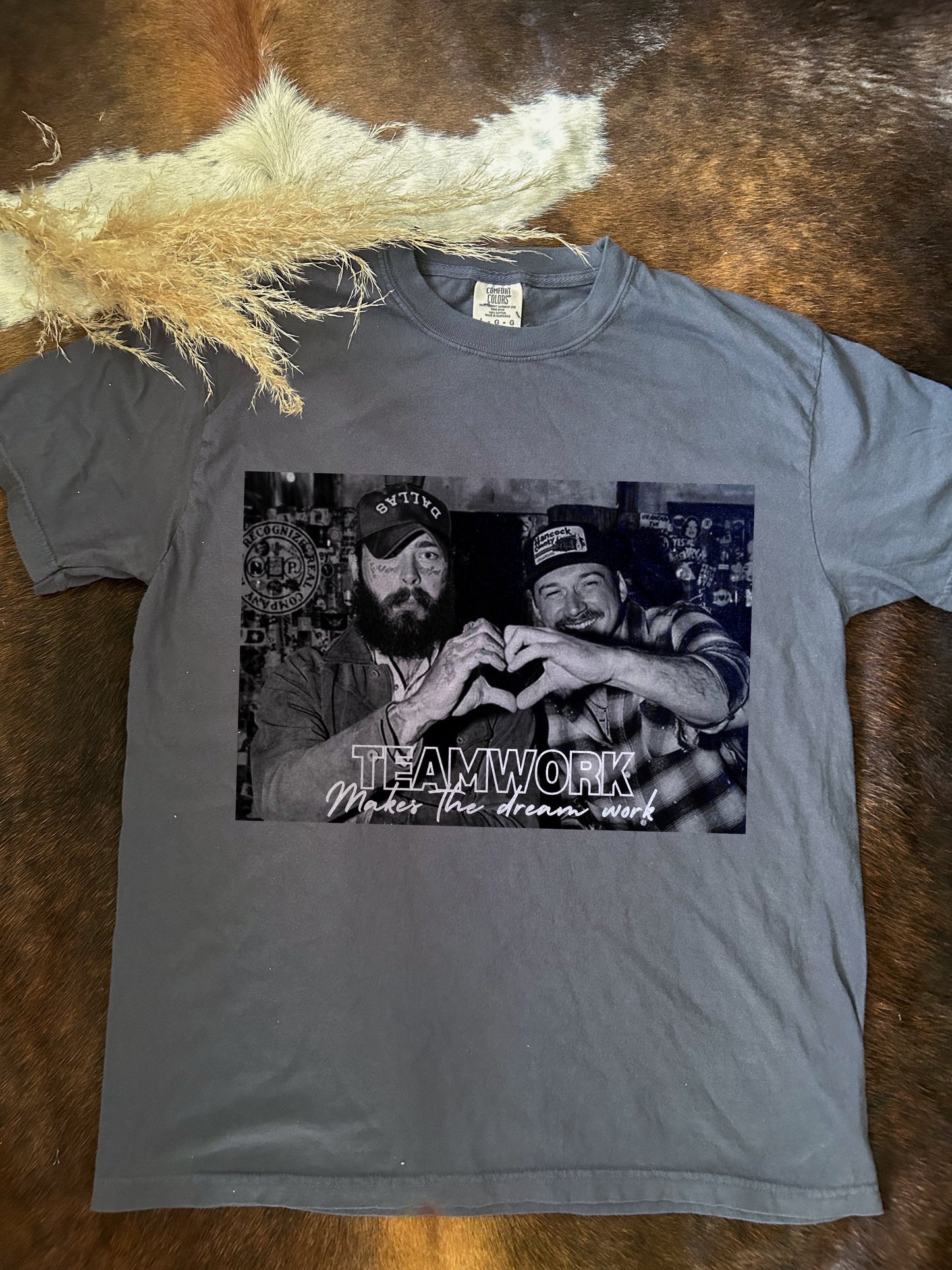 Teamwork Makes The Dream Work Post-Malone & Morgan Wallen Graphic Tee