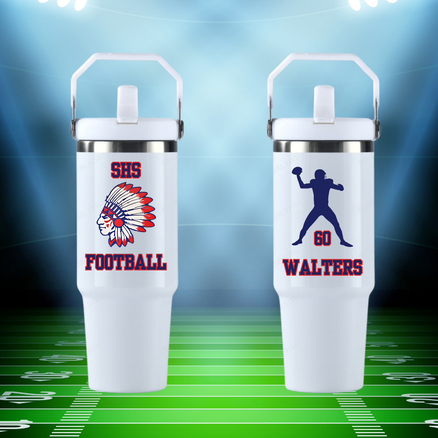 30oz Top Handle Flip Straw Custom Sports Tumbler