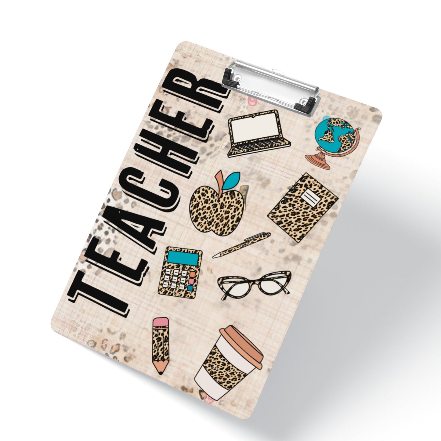 Teacher Leopard Design Clipboard