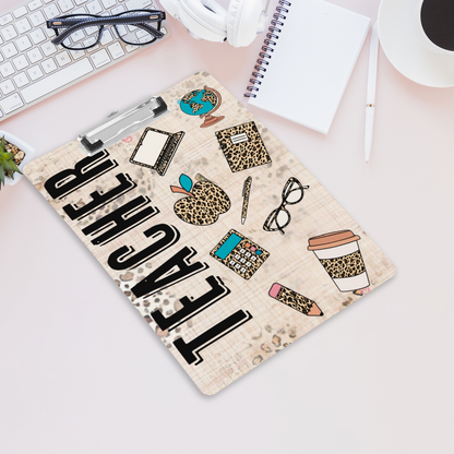 Teacher Leopard Design Clipboard