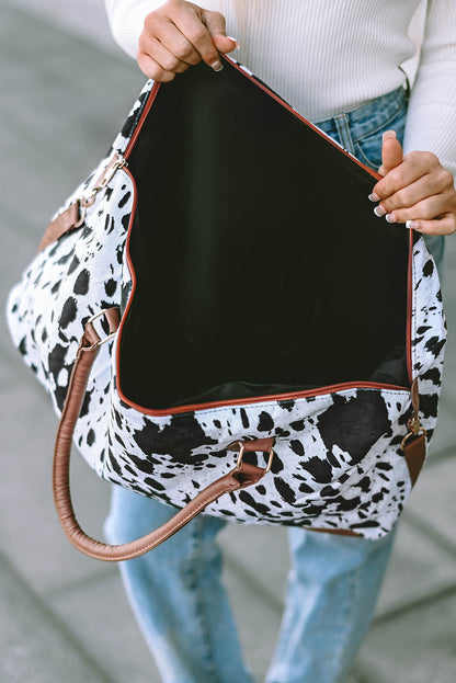 Gabrielle Cow Printed Tote Bag